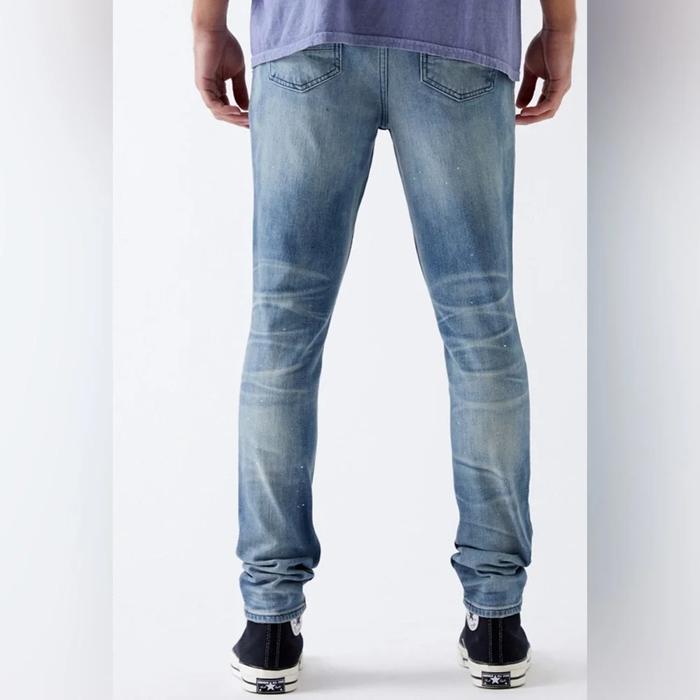 NWT Pacsun Stacked Skinny Paint Splatter Distressed Jeans